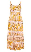 SOCIETIE AVENUE Womens Taya Floral Tiered Maxi Dress Plus Size UK 16 NEW BNWT
