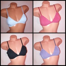 Victoria Secret Bralette Unlined Scallop Trim Wire Free Bra No Padding Women New