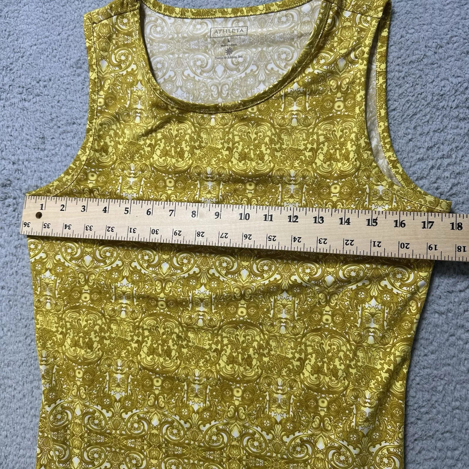 athleta athletic workout geo damask print tank-top