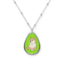 Cute Doge Shiba Inu Pendant Necklace, Funny Jewelry, Funny Dog MEME Joke, UNISEX