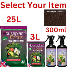 Peat Free Compost for Indoor Plants 3-25L Houseplant Myst Spray Focus Repotting