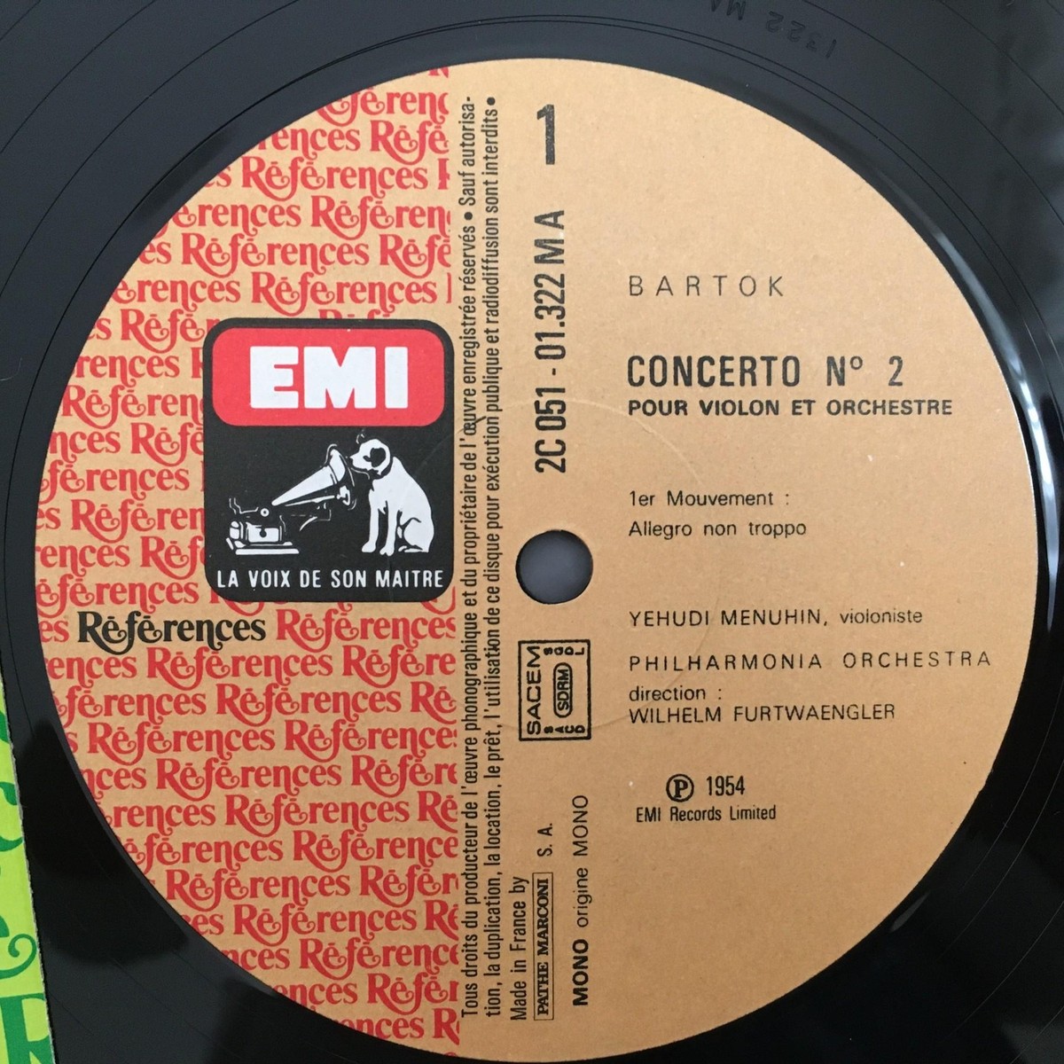 O659 Bartok Violin Concerto No.2 Menuhin Furtwaengler EMI 2