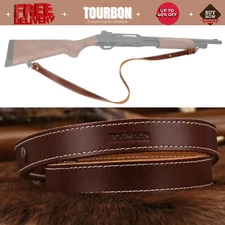 Tourbon Leather Rifle Sling Shotgun Strap fit for Marlin Henrry Ruger Remington
