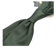 New Classic Solid Green JACQUARD WOVEN 100 Silk Men's Necktie Tie