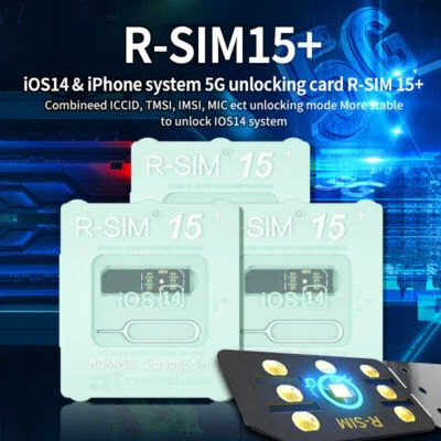 R-SIM15+ 15 Nano Unlock RSIM Card für iPhone 12 mini 12 Pro XS MAX 8 IOS 15 AH - Bild 1 von 4