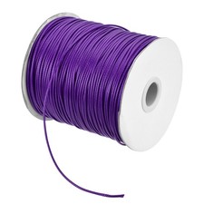 Dark Purple 1.5mm Waxed Cord 175 Yard Wax Bead Thread String for Jewelry Making