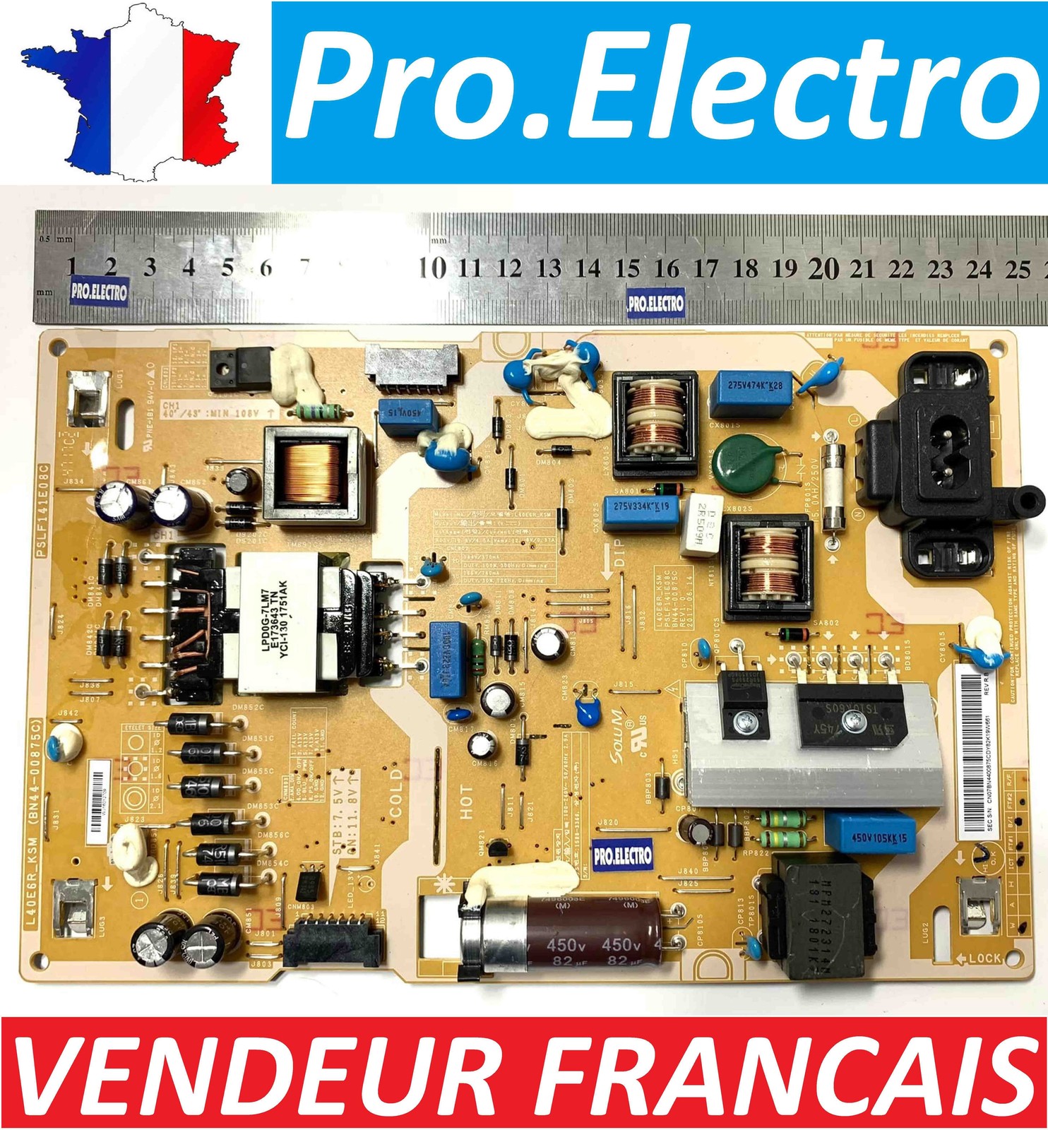Bloc alimentation BN44-00875C Samsung PSLF141E08C pièce de rechange TV