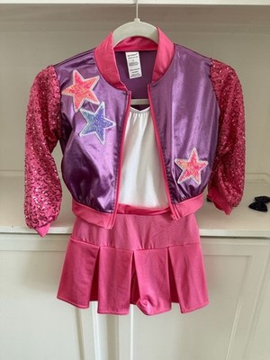 Weissman Girls Sequin Star Bomber Jacket and Skirt Dance Costume Set
