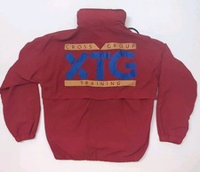 Vintage 80s Puma Track Jacket Lined Windbreaker XTG Med Taiwan Hood Drawstring
