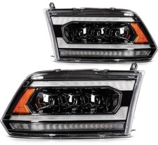 Headlamp Pair For 2009-2018 Dodge Ram 1500 2500 3500 Led Drl Headlights Assembly