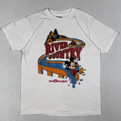 Vintage 80s Disney River Country Shirt Mens Large 50/50 Single Stitch USA Made