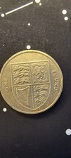2008 Elizabeth II £1 One Pound Coin. The Royal Shield Of Arms Reverse