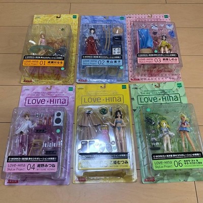 C-WORKS Kaiyodo Love Hina SkyLuv Project Complete 6 Figure Set New