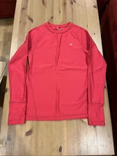LAYER 8 Performance Qwick Dry women's long sleeve fleece lined pink, size small