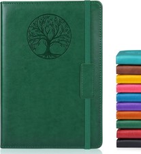Lined Journal Notebook for Women Men,256 Pages A5 Hardcover Leather Journals for