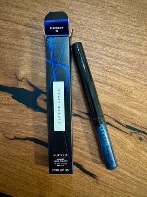FENTY BEAUTY GLITTY LID Blue Shimmer Liquid Eyeliner 02 PEACOCK'Y 3.3ML/0.11 OZ