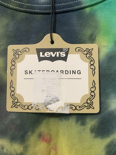 Levis Skateboarding Tie Dye Manga Larga Hombre Mediano Nuevo con Etiquetas - Imagen 7 de 7