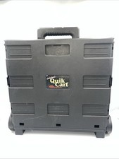 Original Quik Cart Rolling Foldable Storage Box / Utility Crate with Wheels