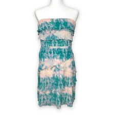 Pins & Needles Urban Outfitters Large tie dye ruffle strapless mini dress