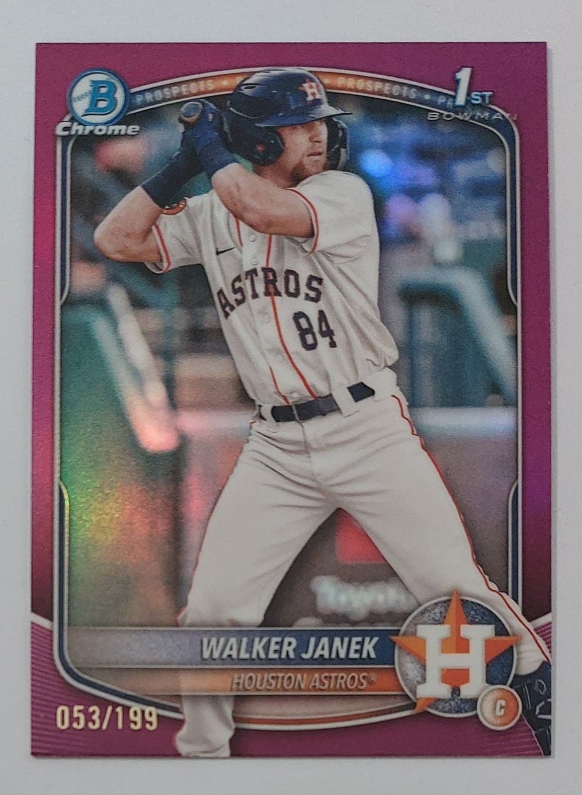 2025 Bowman Chrome 1st Walker Janek Fuschia Refractor /199