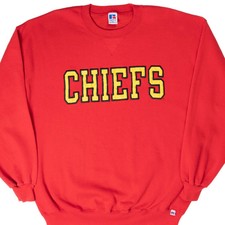 VINTAGE NFL KANSAS CITY CHIEFS RUSSEL ATHLETIC 1990S SWEATSHIRT 2XL MADE IN USA