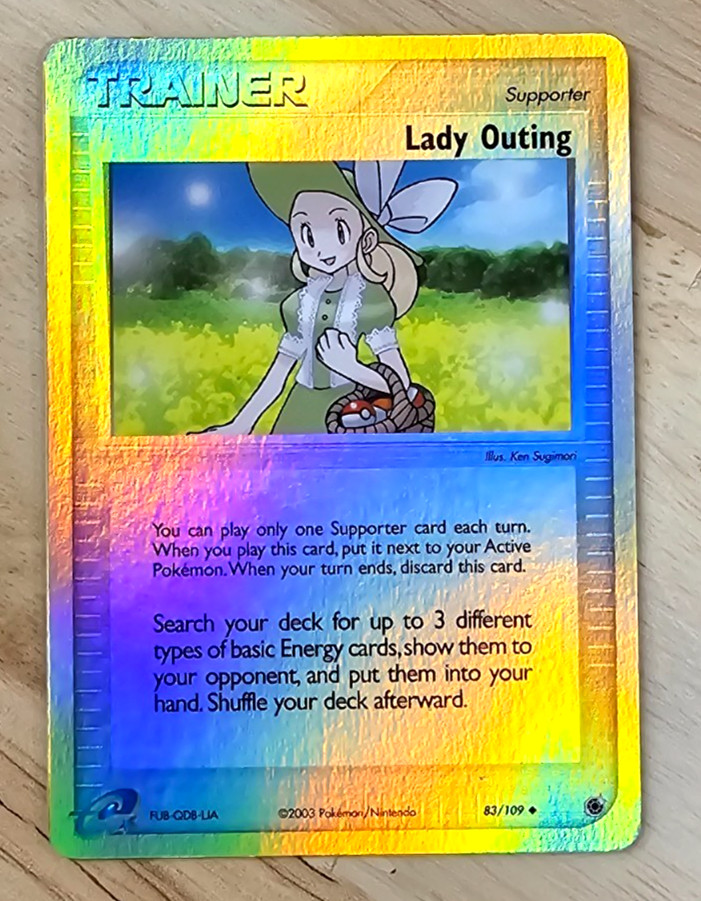 Lady Outing 83/109 Pokemon EX Ruby Sapphire 2003 Reverse Holo LP