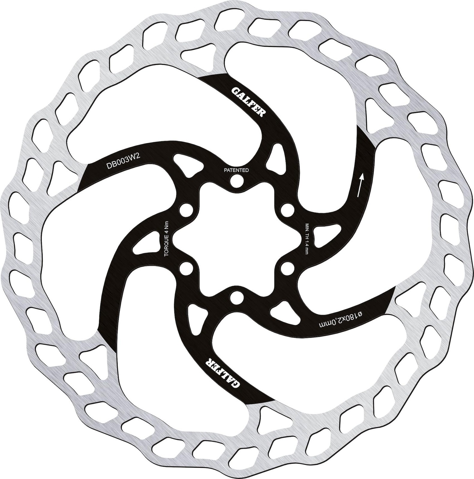Galfer Wave Brake Disc 180 x 20 mm for Bicycle MTB 10590₽