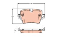 TRW Bremsbelagsatz Scheibenbremse GDB2095 FüR X152 Jaguar Type Ti4 SCV6 400 AWD