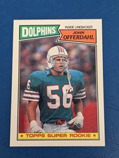 1987 Topps Rookie #244 John Offerdahl Miami Dolphins FOOTBALL Card 1O. rookie card picture