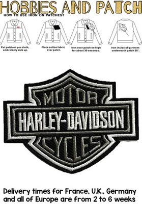 patch Harley-Davidson toppa termoadesiva motociclista iron on bikers badge slim