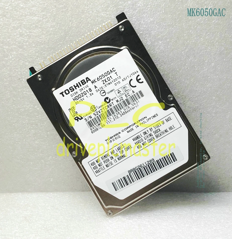 Toshiba 60GB built-in 2.5" MK6050GAC automotive temperature control hard drive # - Image 2 of 4