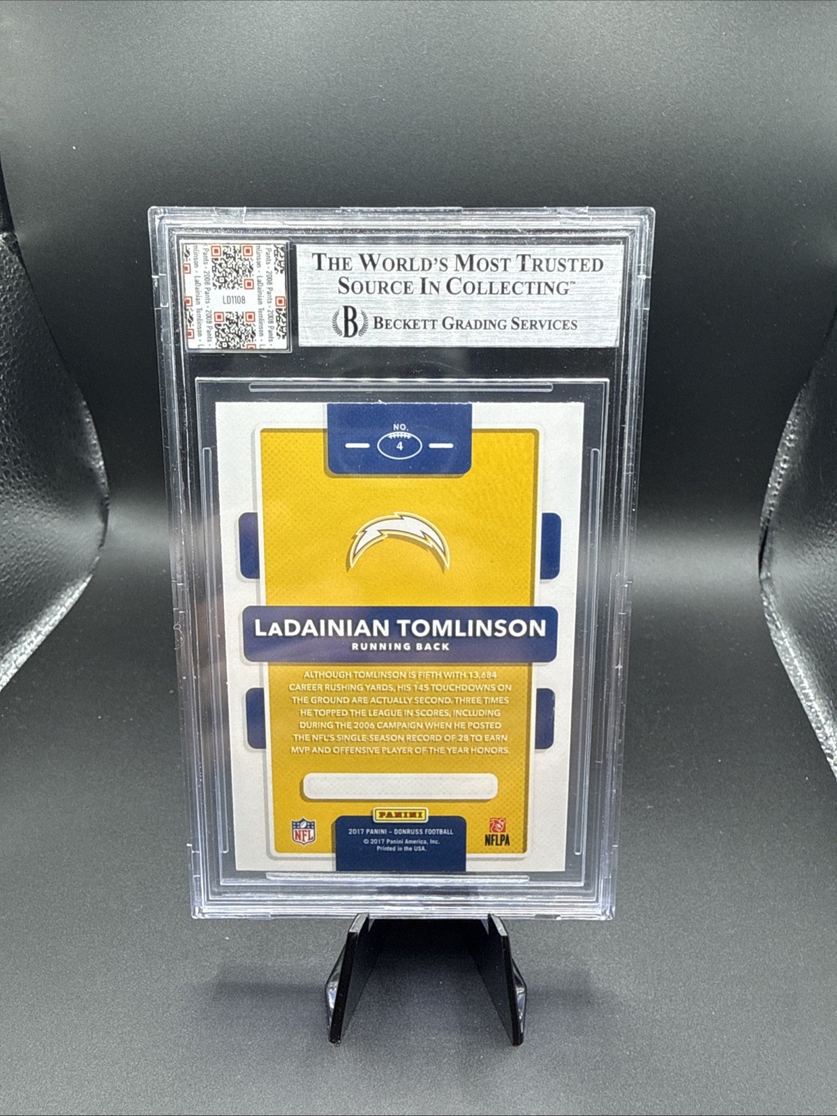 2017 Panini - Ground Force Refractor LaDainian Tomlinson, Game Worn Patch 🔥 view 2