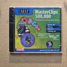 2002 IMSI MasterClips 500,000 Digital Art Collection Windows 95-XP NEW SEALED