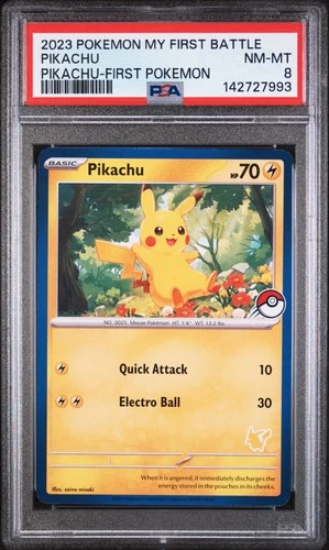2023 POKEMON MY FIRST BATTLE-PIKACHU DECK FIRST POKEMON PIKACHU PSA 8