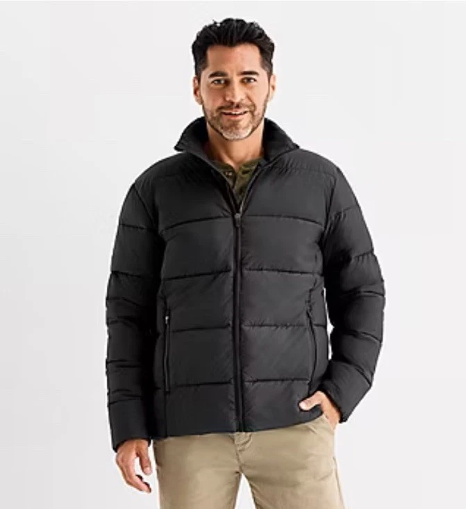 NWT St. John's Bay Water Resistant Midweight Puffer Jacket - Men’s Medium