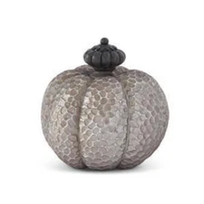K & K Interiors - Gray 7" Pumpkin w/Knob Stem - 42444A-2