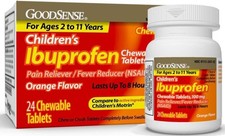 5PK GoodSense Children's Ibuprofen Chewable Tablets - 100 mg 24 Ct EXP 09/2025 