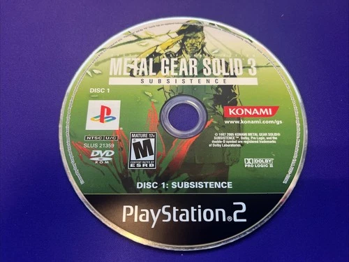 Metal Gear Solid 3: Subsistence (PS2) Disc 1 ONLY!!