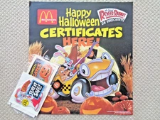 McDonald's Disney's Roger Rabbit Halloween Certificates/Sticker/Sign