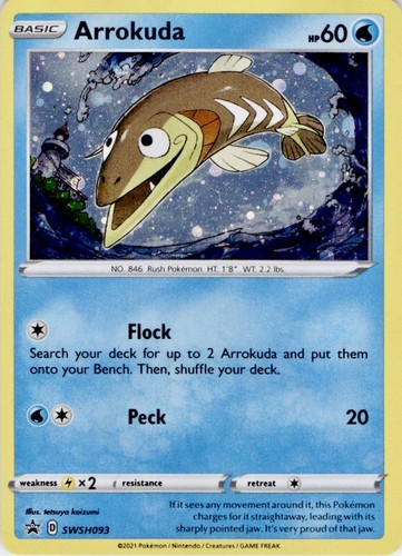 Arrokuda SWSH093 Holo Promo Sword & Shield Promo Pokemon Near Mint
