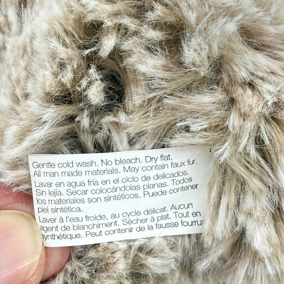 Zapatillas botín Dearfoams grandes 9-10 piel sintética acogedoras beige cálido regalo vacaciones NUEVO Foto 4 de 4