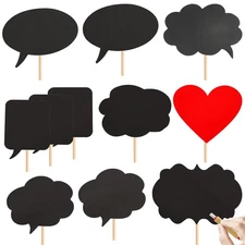 Large Blank Photo Booth Props Signs, 11pcs Large Writable Chalkboard Photo