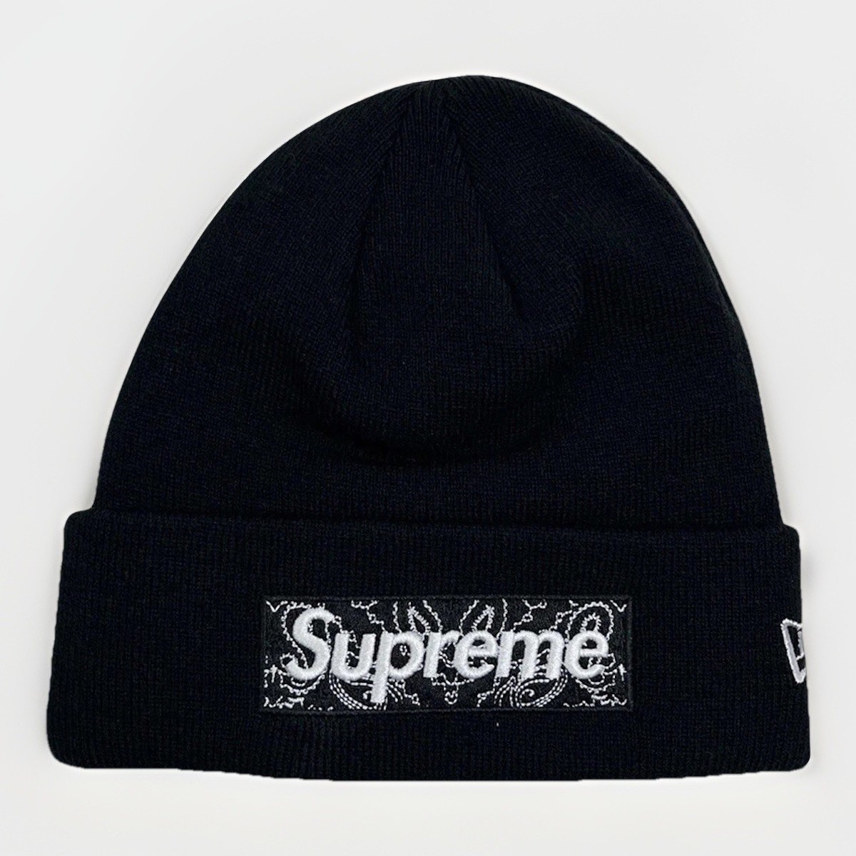 帽子 Supreme Bandana Box Logo Beanie Black Supreme Bandana Box Logo Black Beanie Hat One Size | eBay