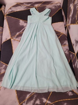 Dress Girls Mint Green Party Dress Sleeveless Cross Strap Formal Wedding..Gr.32 