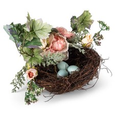 RAZ Imports Enchanted Easter 12" Mixed Floral Nest