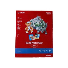Canon Pixma Inkjet Matte Photo Paper. MP-101 8.5x11 45lb. 170g/m 50 Sheets