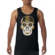 Pittsburgh Sugar Skull Men's Tank Top Steel City Football Fan Tailgate