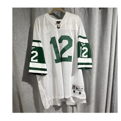 Reebok Joe Namath New York Jets Throwback NFL Jersey White Green 3XL