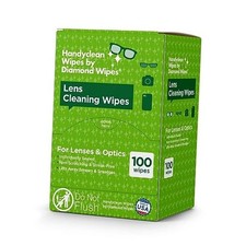 HandyClean Pre-Moistened Lens Cleaning Wipes, Eyeglass 1 Count Pack of 100