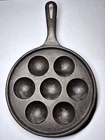 Vintage Griswold Cast Iron Aebleskiver Pan A 962 - 7 Cup Made in USA